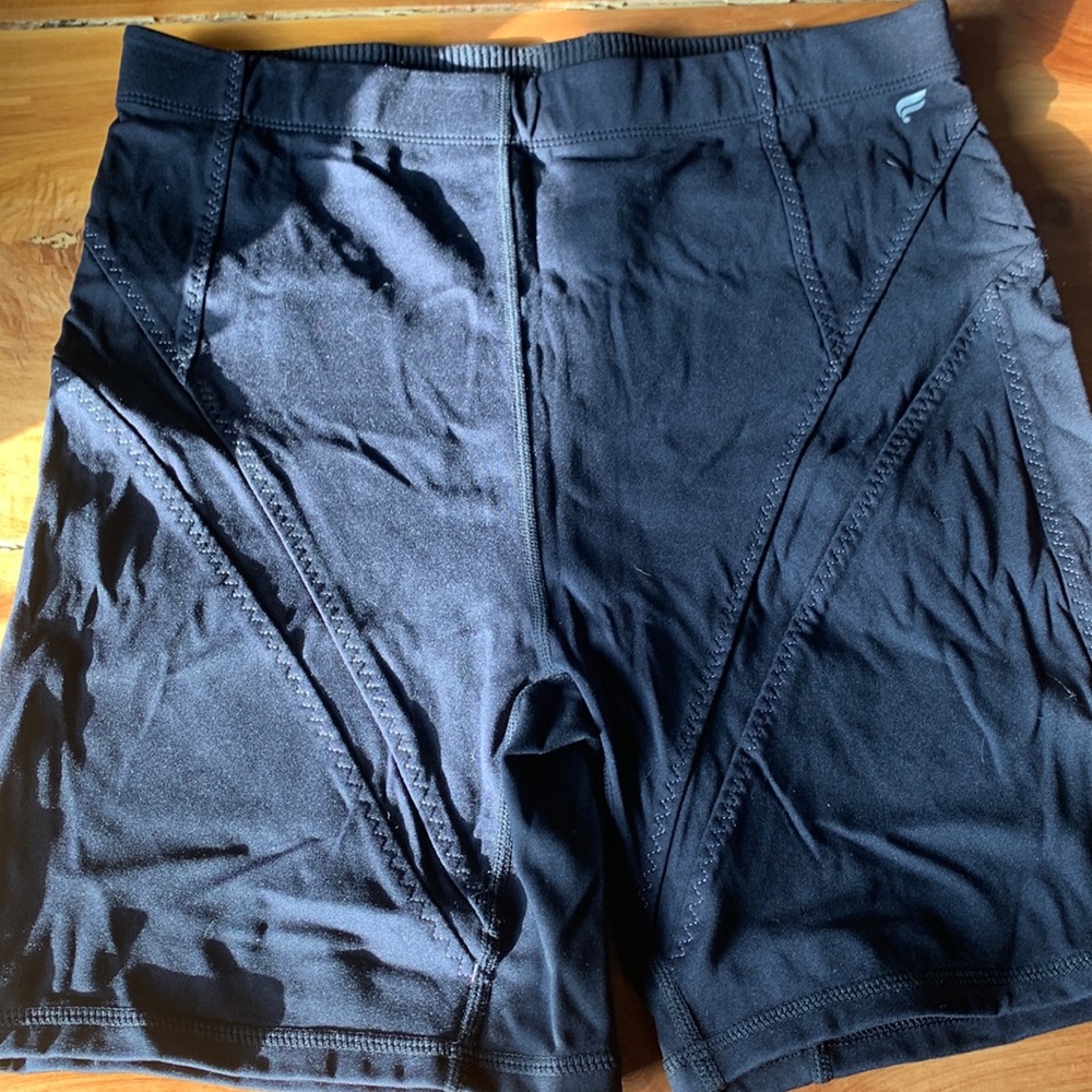 Fabletics black bike shorts size large.